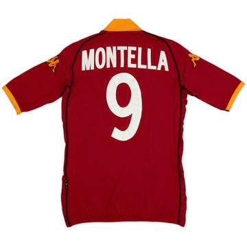2002-03 Roma Home Shirt Montella #9 - 6/10 - (M)