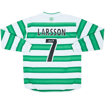 2003-04 Celtic Home L/S Shirt Larsson #7 - 7/10 - (M)