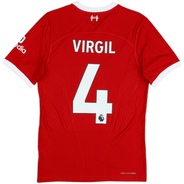 2023-24 Liverpool Authentic Home Shirt Virgil #4 - 10/10 - (S)
