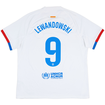 2023-24 Barcelona Away Shirt Lewandowski #9 - 6/10 - (XL)