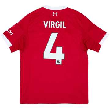 2025-26 Liverpool Home Shirt Virgil #4 - 9/10 - (L)