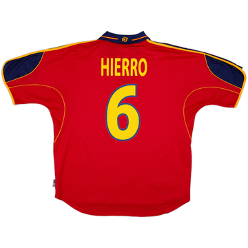 1999-02 Spain Home Shirt Hierro #6 - 6/10 - (XL)