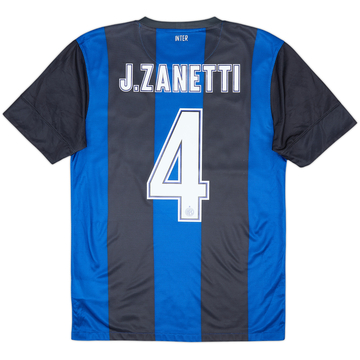 2012-13 Inter Milan Home Shirt J. Zanetti #4 - 8/10 - (S)