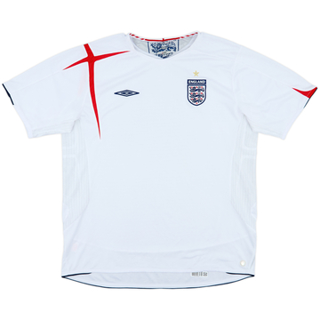 2005-07 England Home Shirt - 3/10 - (XL)