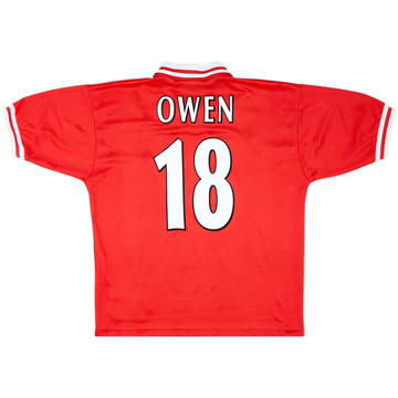 1996-98 Liverpool Home Shirt Owen #18 - 7/10 - (L)