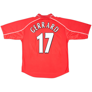 2000-02 Liverpool Home Shirt Gerrard #17 - 6/10 - (L)