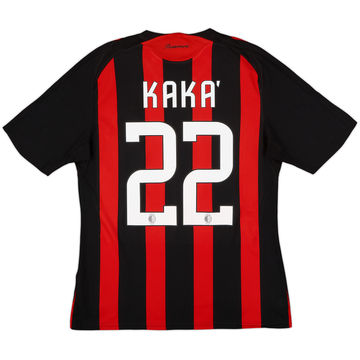 2008-09 AC Milan Home Shirt Kaka #22 - 6/10 - (M)