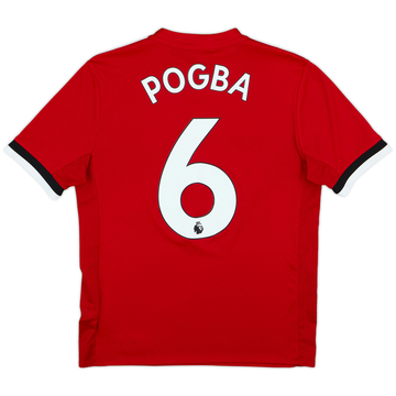 2017-18 Manchester United Home Shirt Pogba #6 - 6/10 - (L.Boys)