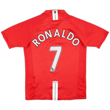 2007-09 Manchester United Home Shirt Ronaldo #7 - 8/10 - (M.Boys)