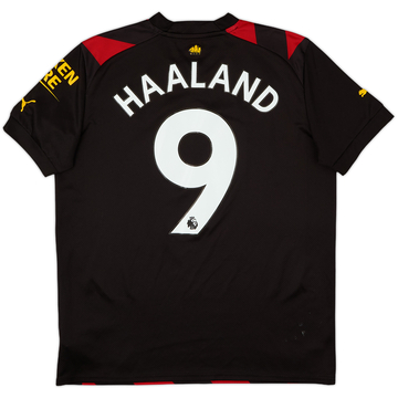 2022-23 Manchester City Away Shirt Haaland #9 - 8/10 - (XL.Boys)