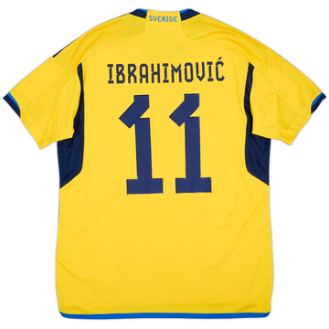 2022-23 Sweden Home Shirt Ibrahimovic #11 - 9/10 - (L)