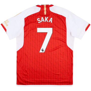 2023-24 Arsenal Home Shirt Saka #7 - 9/10 - (XL)