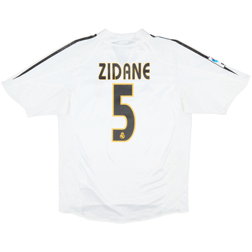 2004-05 Real Madrid Home Shirt Zidane #5 - 6/10 - (M)