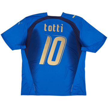 2006 Italy Basic Home Shirt Totti #10 - 7/10 - (L)