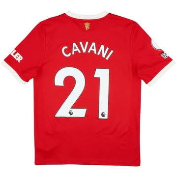 2021-22 Manchester United Home Shirt Cavani #21 (XL.Boys)
