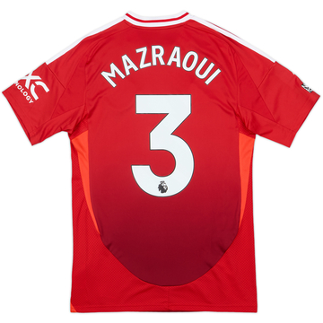 2024-25 Manchester United Home Shirt Mazraoui #3 - 9/10 - (S)