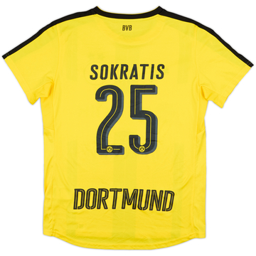 2016-17 Borussia Dortmund Home Shirt Sokratis #25 - 9/10 - (Women's M)