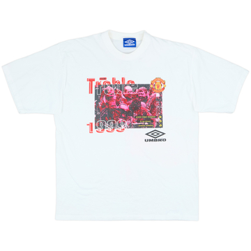 1999-00 Manchester United Umbro 'Treble' Graphic Tee - 7/10 - (XL)