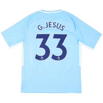 2017-18 Manchester City Home Shirt G.Jesus #33 - 7/10 - (M)