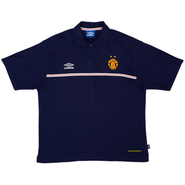1999-00 Manchester United Limited Edition Umbro 1/4 Zip Polo Shirt - 10/10 - (XL)