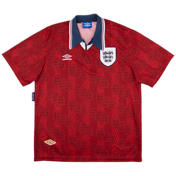 1993-95 England Away Shirt - 8/10 - (XL)