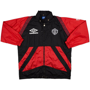 1995-96 Manchester United Umbro Hooded Rain Jacket - 9/10 - (XL)