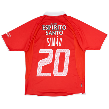 2003-04 Benfica Home Shirt Simao #20 - 8/10 - (L)
