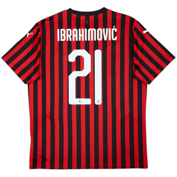 2019-20 AC Milan Home Shirt Ibrahimovic #21 - 6/10 - (L)