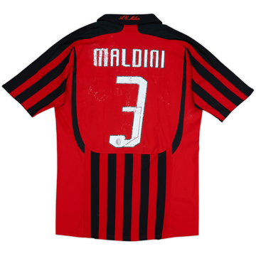 2007-08 AC Milan Home Shirt Maldini #3 - 3/10 - (M)