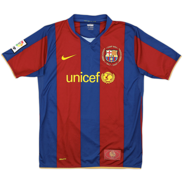 2007-08 Barcelona Home Shirt - 9/10 - (XL.Boys)