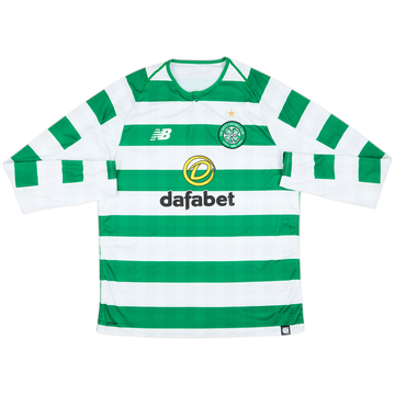 2018-19 Celtic Home L/S Shirt - 7/10 - (M)