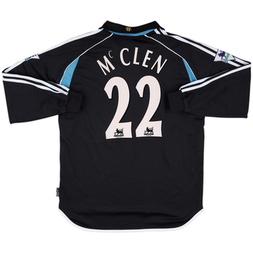 2000-01 Newcastle Match Issue Away L/S Shirt McClen #22