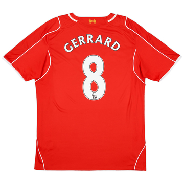 2014-15 Liverpool Home Shirt Gerrard #8 - 5/10 - (XL)