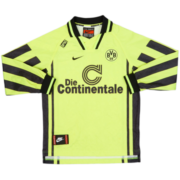 1996-97 Borussia Dortmund Home L/S Shirt - 6/10 - (M.Boys)