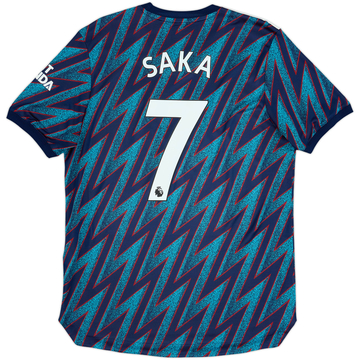 2021-22 Arsenal Authentic Third Shirt Saka #7 - 7/10 - (L)