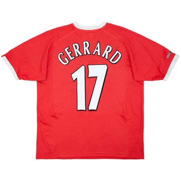 2001-03 Liverpool CL Shirt Gerrard #17 - 6/10 - (L)