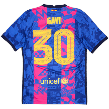 2021-22 Barcelona Third Shirt Gavi #30 - 9/10 - (S)