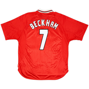 1997-00 Manchester United CL Shirt Beckham #7 - 5/10 - (XXL)