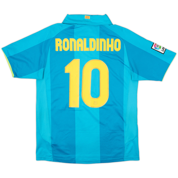 2007-09 Barcelona Away Shirt Ronaldinho #10 - 8/10 - (M)