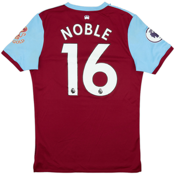 2019-20 West Ham Home Shirt Noble #16 - 8/10 - (S)