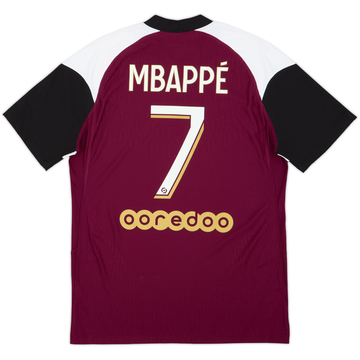 2020-21 Paris Saint-Germain Authentic Third Shirt Mbappe #7 - 6/10 - (M)