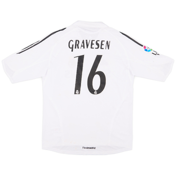 2005-06 Real Madrid Match Issue Signed Home Shirt Gravesen #16