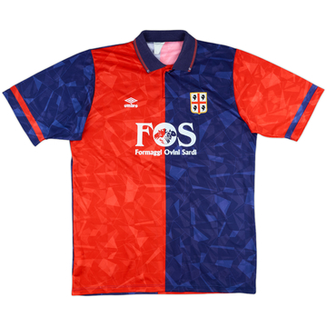 1990-91 Cagliari Match Issue Home Shirt #15