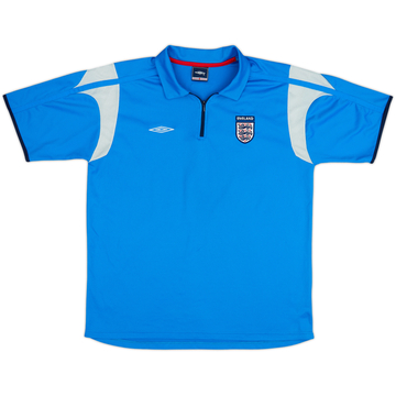 2004-06 England Umbro 1/4 Zip Polo Shirt - 7/10 - (L)