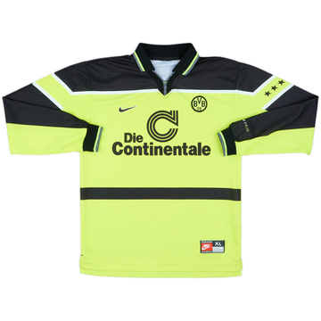 1997-98 Borussia Dortmund Home L/S Shirt - 8/10 - (XL.Boys)