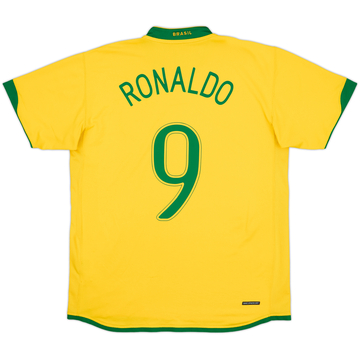2006-08 Brazil Home Shirt Ronaldo #9 - 7/10 - (L)