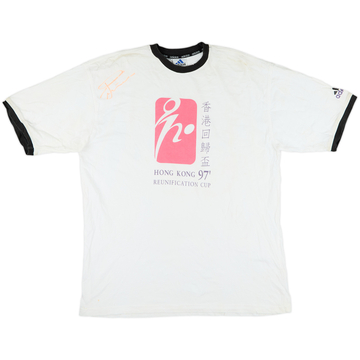 1997 adidas 'HKSAR Reunification Cup' Camiseta firmada - 8/10 - (XXL)
