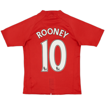 2007-09 Manchester United Home Shirt Rooney #10 - 4/10 - (M.Boys)