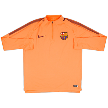 2017-18 Barcelona Nike 1/4 Zip Sweat Top - 8/10 - (L)