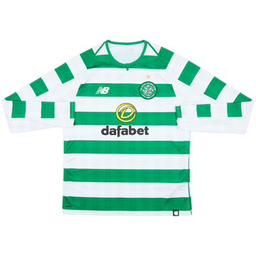 2018-19 Celtic Home L/S Shirt - 6/10 - (M)